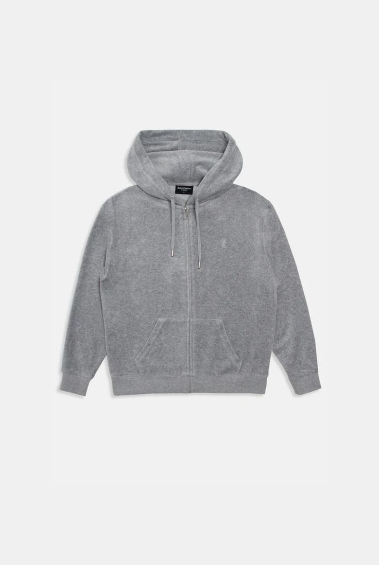 Classic Zip-Up Hoodie – Grey